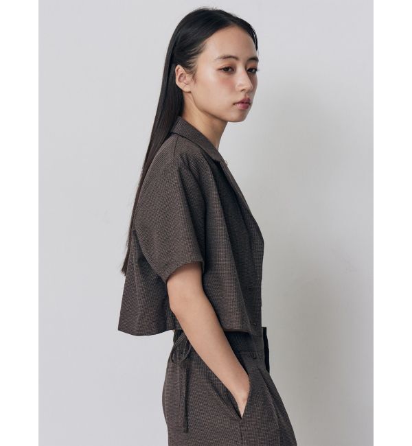 MURUA「メッシュショートシャツジャケット【セットアップ着用可】」|テーラードジャケット|