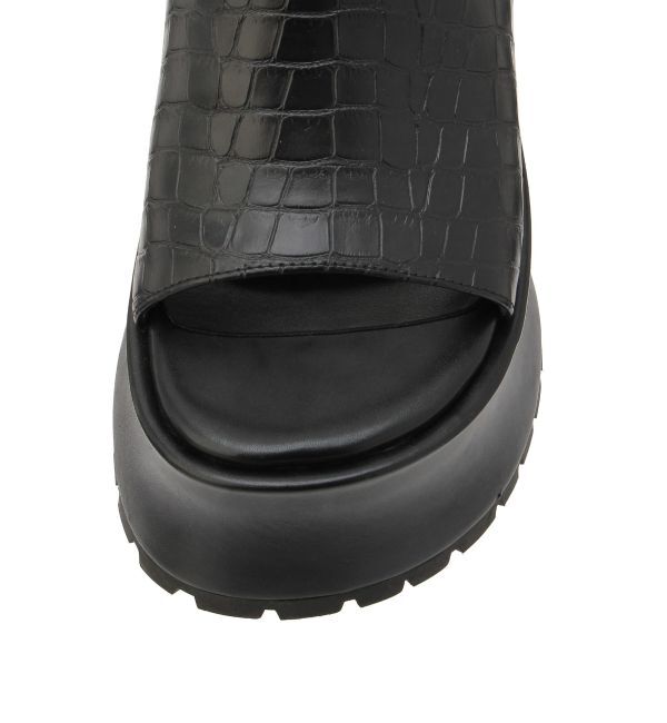 MURUA「クロコレイヤードサンダル」|サンダル|