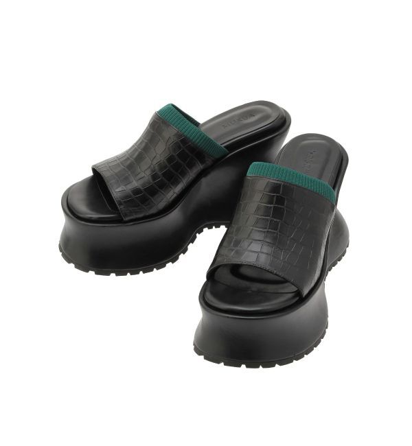 MURUA「クロコレイヤードサンダル」|サンダル|