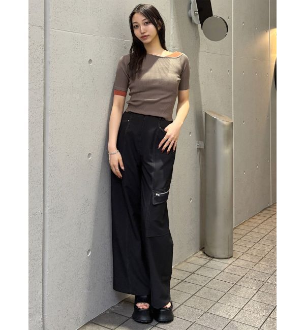 MURUA「レイヤードワンショルハーフニット」|ニット・セーター|