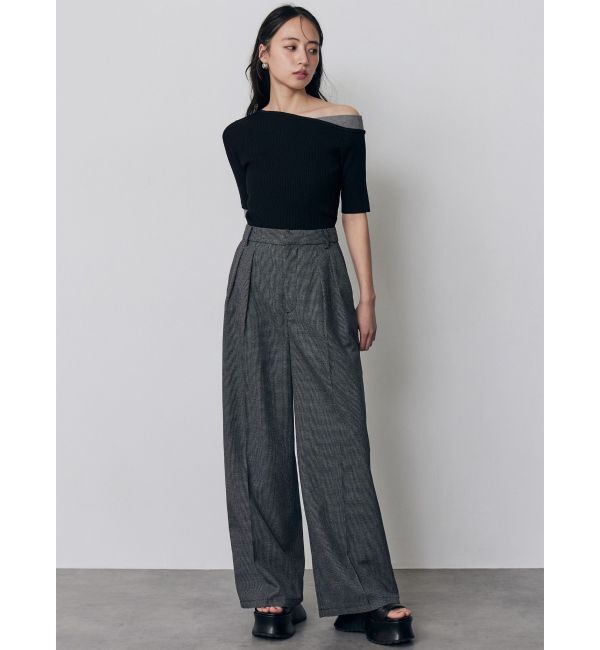 MURUA「レイヤードワンショルハーフニット」|ニット・セーター|