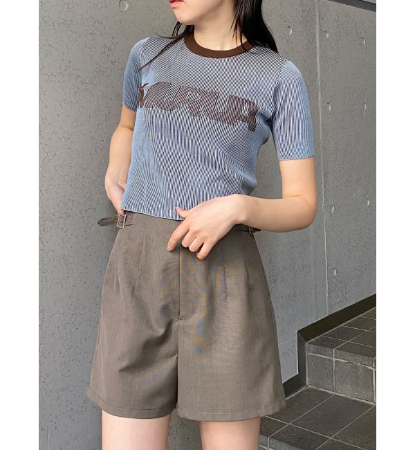 MURUA「リンガーロゴハーフニット」|ニット・セーター|