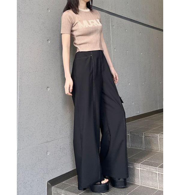 MURUA「リンガーロゴハーフニット」|ニット・セーター|