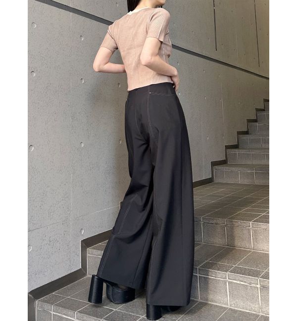 MURUA「リンガーロゴハーフニット」|ニット・セーター|