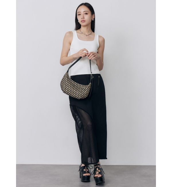 MURUA「カップ付きバックレースアップテレコタンク」|タンクトップ|