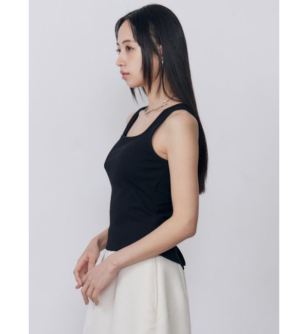 MURUA「カップ付きバックレースアップテレコタンク」|タンクトップ|