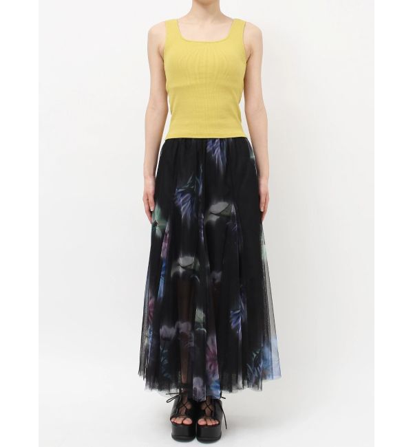 MURUA「カップ付きバックレースアップテレコタンク」|タンクトップ|