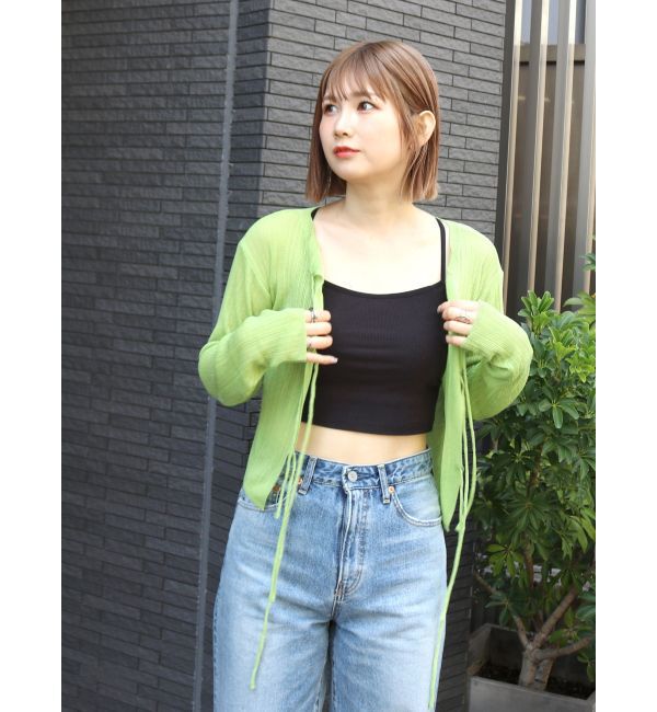 Ungrid「2Wayリボンニットカーデ」|カーディガン|