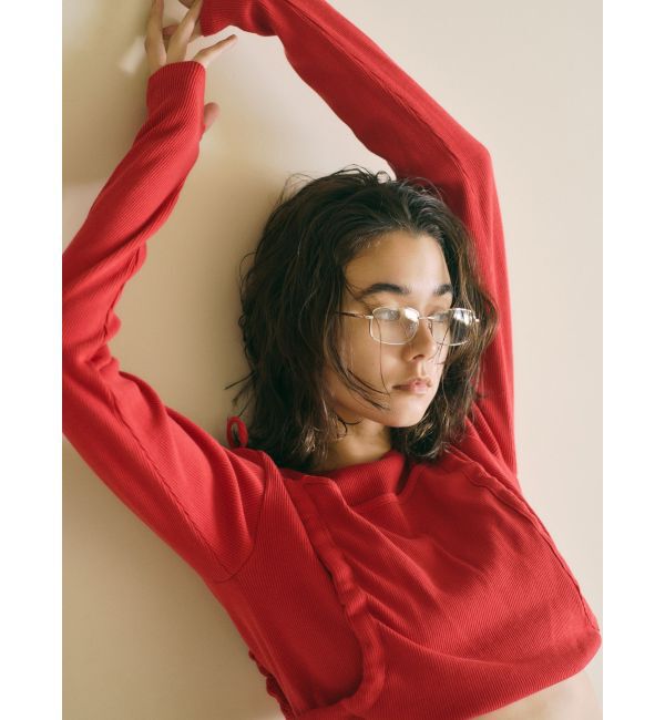 Ungrid「スクエアフレーム伊達メガネ」|メガネ|シルバー