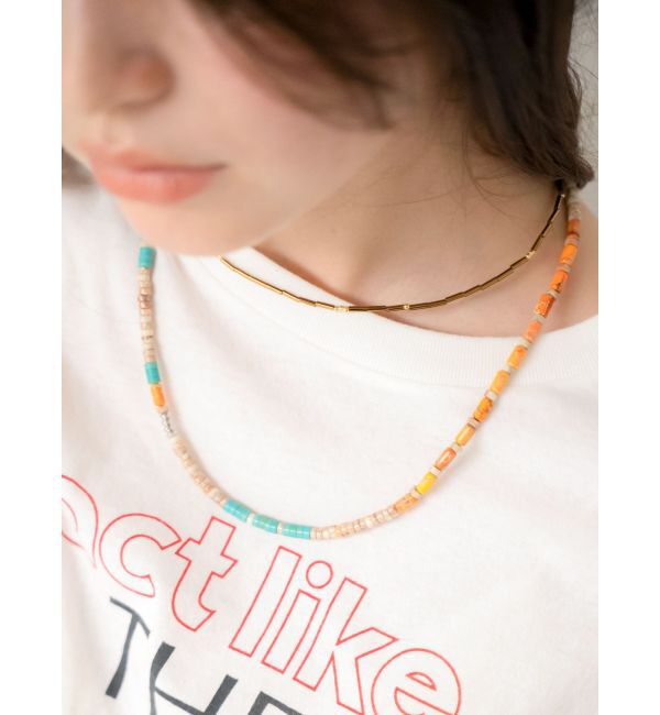 Ungrid「カラービーズネックレス」|ネックレス|