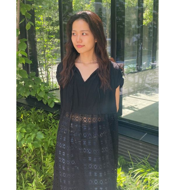 Ungrid「メッシュレースノースリワンピース」|ワンピース|