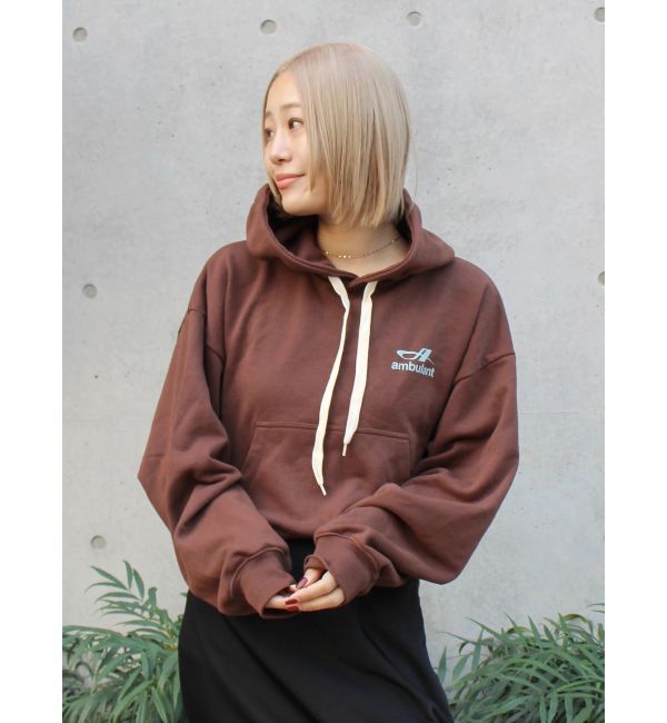 Ungrid「【WEB限定】ショートロゴプリントパーカー」|パーカー|