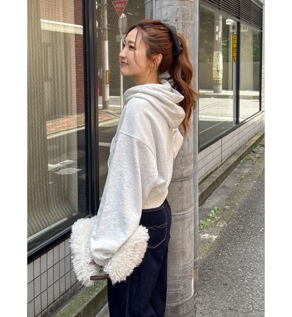 Ungrid「【WEB限定】ショートロゴプリントパーカー」|パーカー|