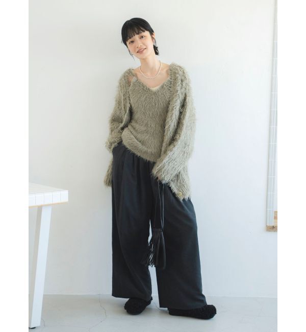 Ungrid「起毛ニットアンサンブル」|カーディガン|