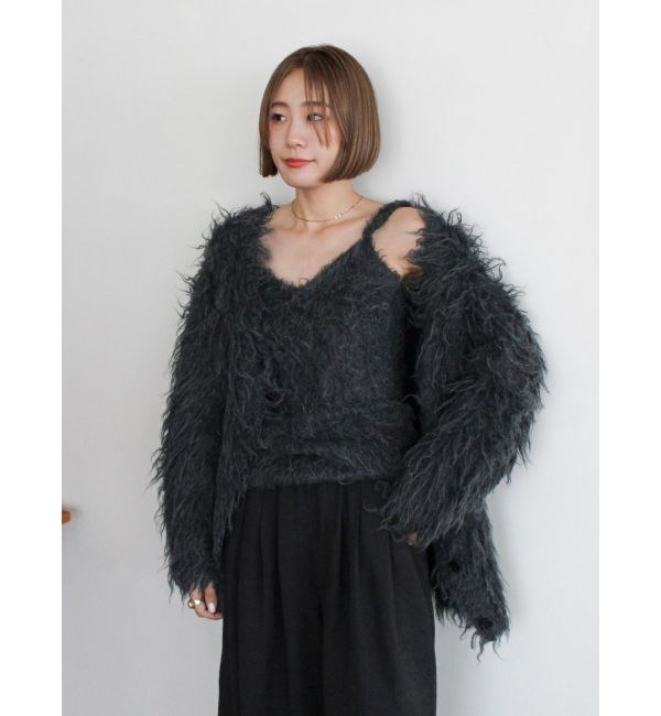 Ungrid「起毛ニットアンサンブル」|カーディガン|