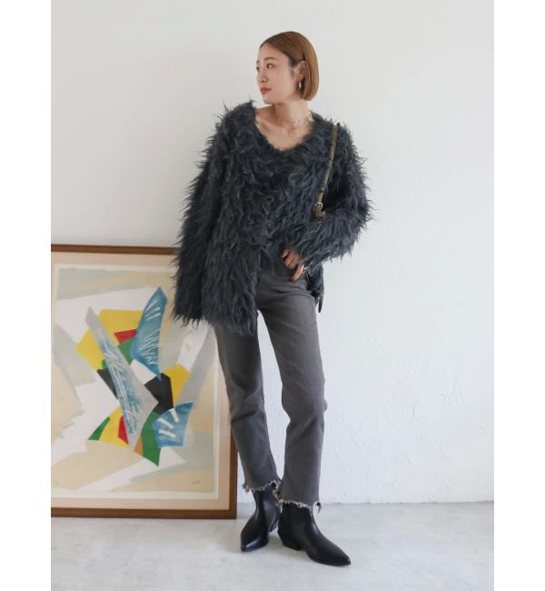 Ungrid「起毛ニットアンサンブル」|カーディガン|