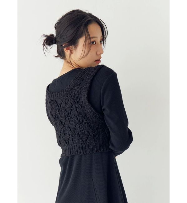 Ungrid「ニットレイヤードワンピース」|ワンピース|
