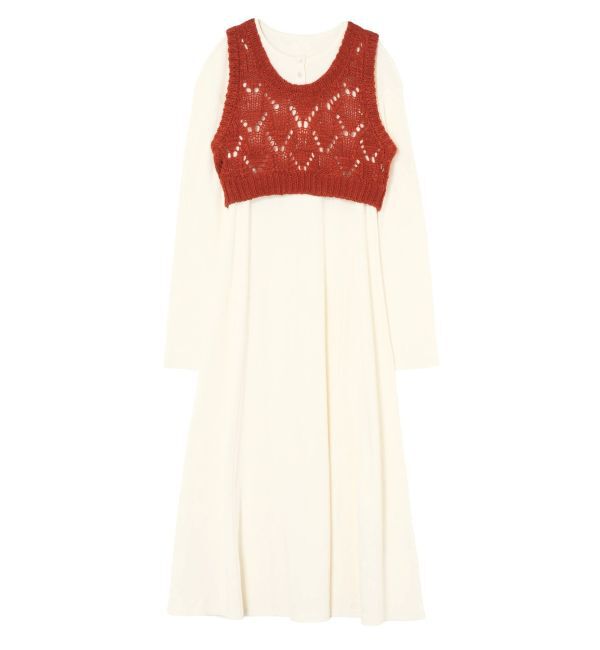 Ungrid「ニットレイヤードワンピース」|ワンピース|