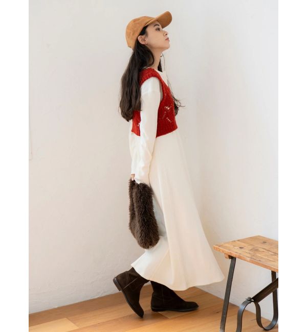 Ungrid「ニットレイヤードワンピース」|ワンピース|