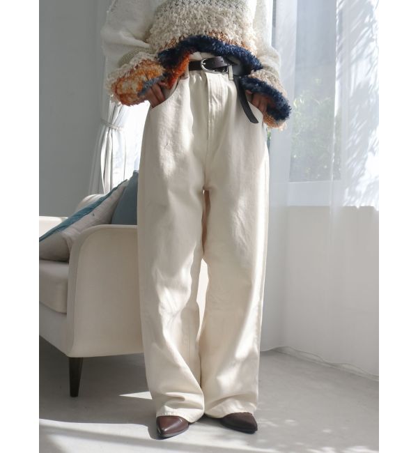 Ungrid「ウエストデザインルーズデニム」|デニム|