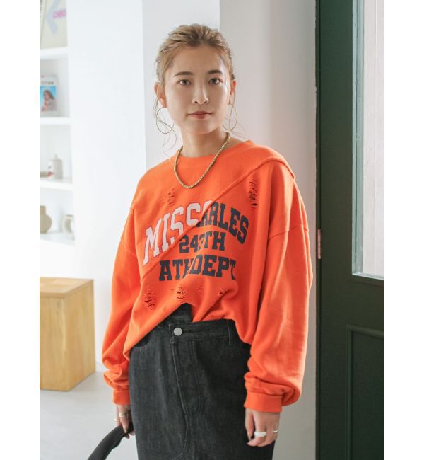 Ungrid「ダメージデザインルーズスウェット」|スウェット・ジャージ|