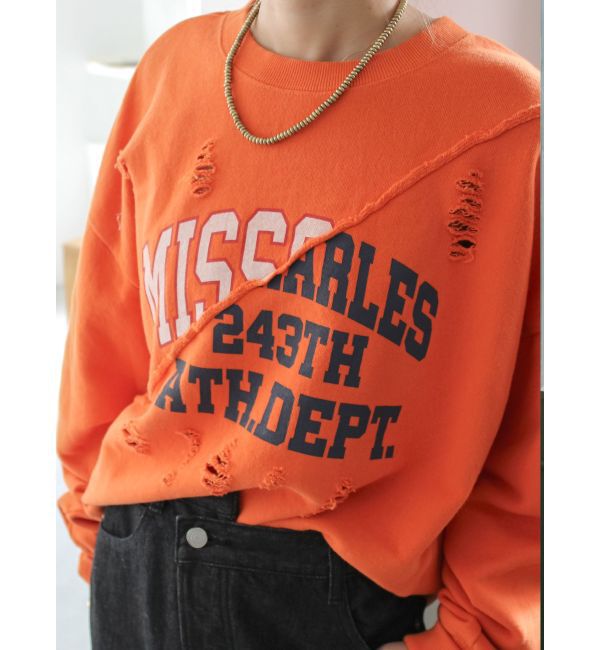 Ungrid「ダメージデザインルーズスウェット」|スウェット・ジャージ|