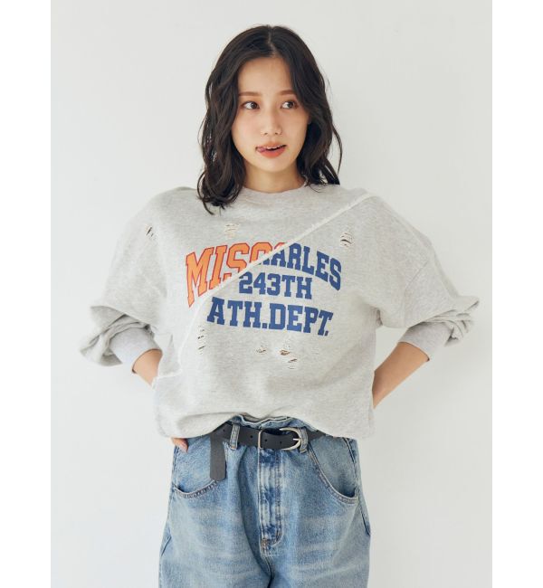 Ungrid「ダメージデザインルーズスウェット」|スウェット・ジャージ|