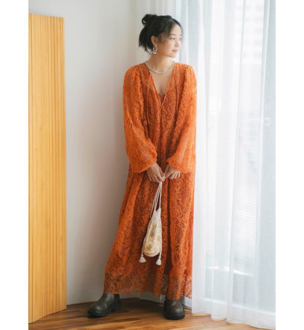 Ungrid「起毛レースワンピース」|ワンピース|