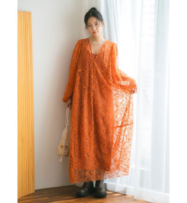 Ungrid「起毛レースワンピース」|ワンピース|