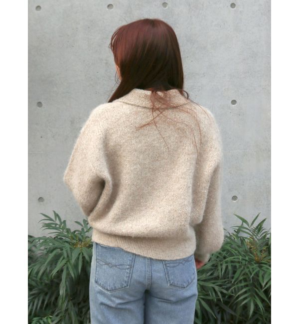 Ungrid「スパンコールポロニットカーディガン」|カーディガン|