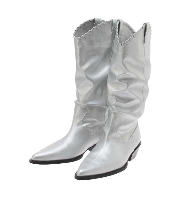 Ungrid「ポインテッドトゥウエスタンブーツ」|ロングブーツ|