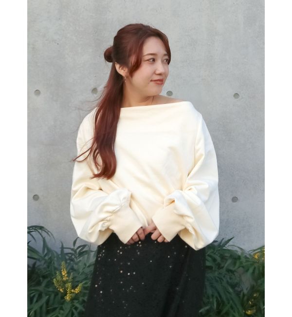 Ungrid「タックオフショルスウェット」|スウェット・ジャージ|