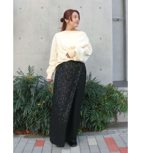 Ungrid「タックオフショルスウェット」|スウェット・ジャージ|