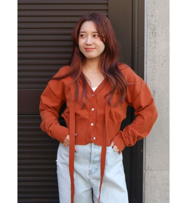 Ungrid「リボンデザインニットカーディガン」|カーディガン|