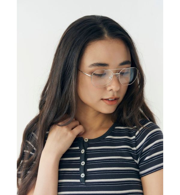 Ungrid「ダブルラインフレーム伊達メガネ」|メガネ|
