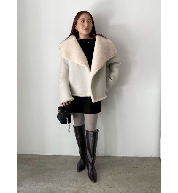 LAGUNAMOON「【REVIVAL】フェイクムートンスタンドカラーコート」|その他|
