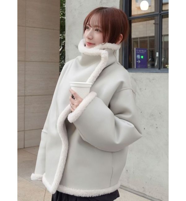 LAGUNAMOON「【REVIVAL】フェイクムートンスタンドカラーコート」|その他|