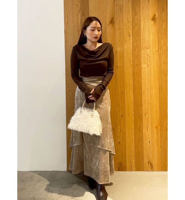 LAGUNAMOON「シアーベロアティアードスカート」|スカート|