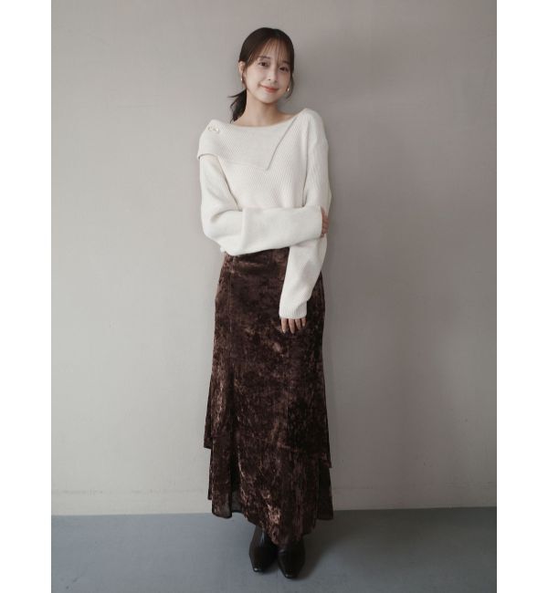 LAGUNAMOON「シアーベロアティアードスカート」|スカート|