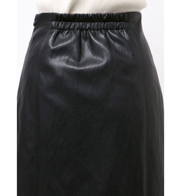 LAGUNAMOON「ヘムレースレイヤードハイウエストエコレザースカート」|スカート|