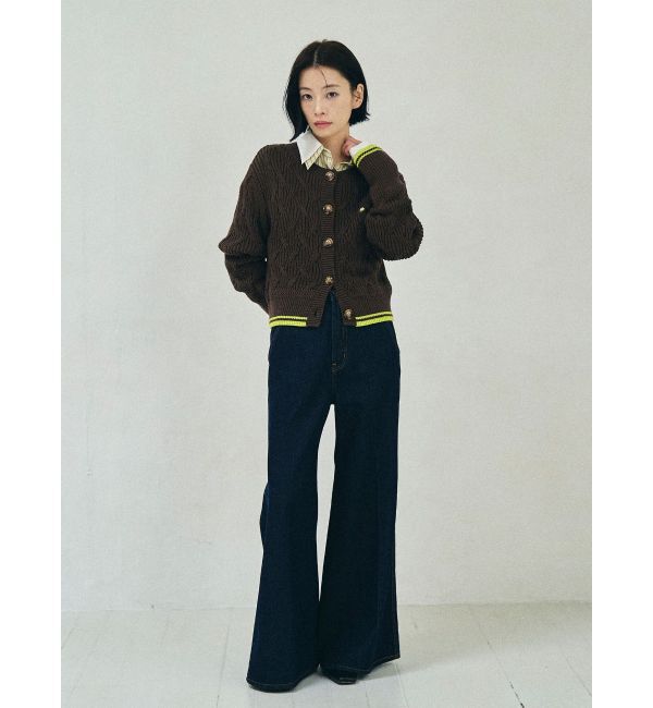 LAGUNAMOON「【POLO BCSコラボ】コットンケーブルニットカーディガンスカートセットアップ」|ワンピース|