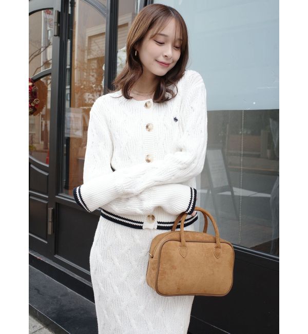 LAGUNAMOON「【POLO BCSコラボ】コットンケーブルニットカーディガンスカートセットアップ」|ワンピース|