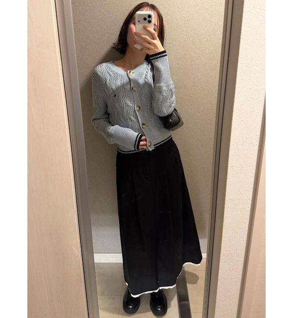 LAGUNAMOON「【POLO BCSコラボ】コットンケーブルニットカーディガンスカートセットアップ」|ワンピース|