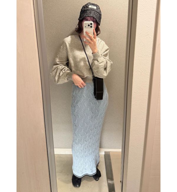 LAGUNAMOON「【POLO BCSコラボ】コットンケーブルニットカーディガンスカートセットアップ」|ワンピース|