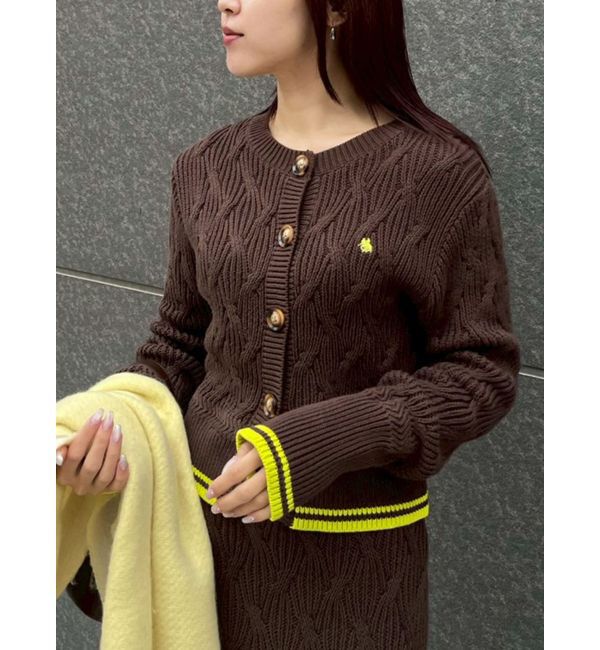 LAGUNAMOON「【POLO BCSコラボ】コットンケーブルニットカーディガンスカートセットアップ」|ワンピース|