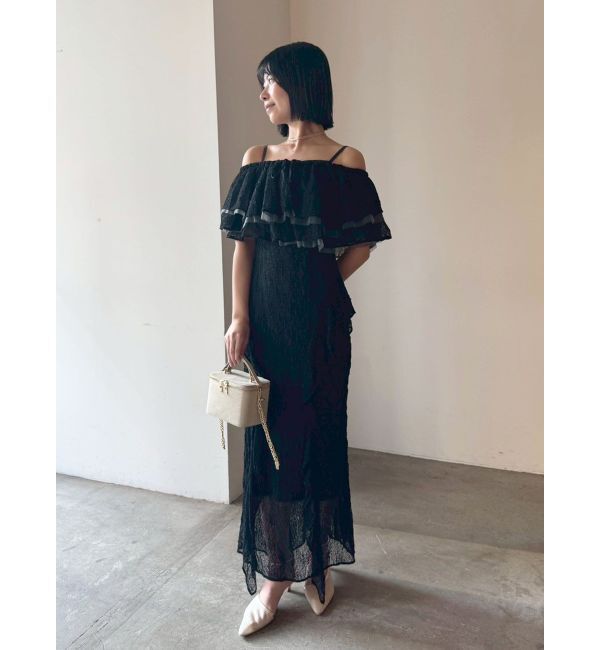 LAGUNAMOON「LADYレースフリルデザインボレロキャミワンピース」|ドレス|