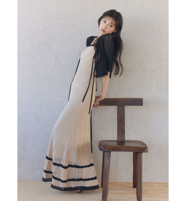 LAGUNAMOON「スカラップヘムレースニットアンサンブル」|ニット・セーター|
