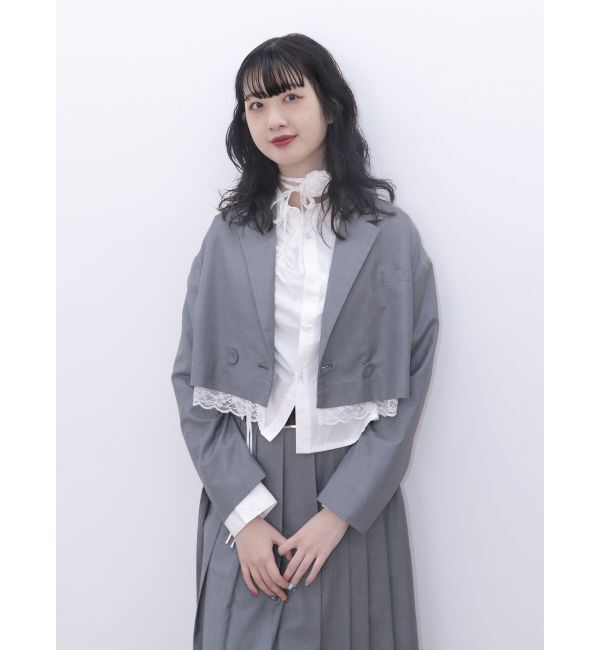 jouetie「ヘムレースショートジャケット【セットアップ対応】」|テーラードジャケット|