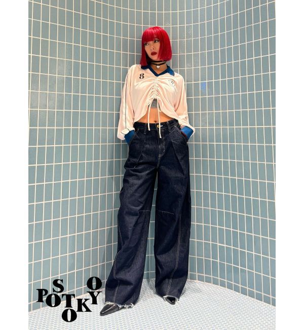 jouetie「【Something &times;PosTokyo】PANEL BALLON WIDE DENIM」|デニム|