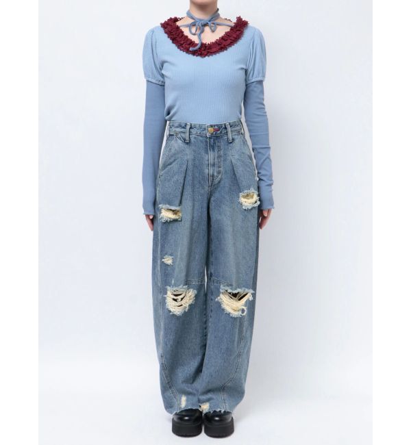 jouetie「【Something &times;PosTokyo】PANEL BALLON WIDE DENIM」|デニム|